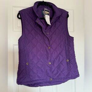 Riding Sport Purple Quilted Vest Size Large Dover Saddlery